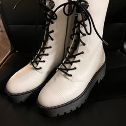 MK White combat boots (Michael Kors)