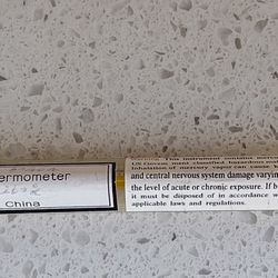 Vintage Glass thermometer lab long high temperature -10C to 260C