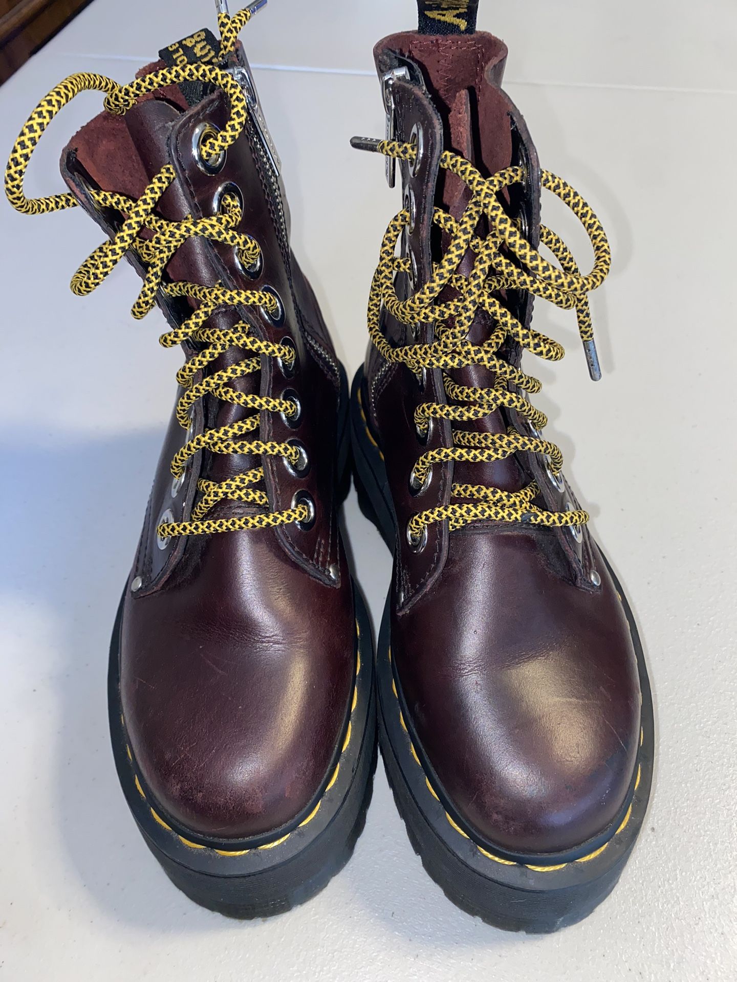 Martens Jadon Max Women's Platform Leather Boots Lace Zip