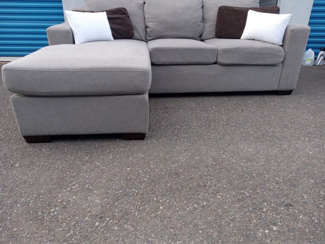 Grey Convertible Couch With Chaise, FREE DELIVERY!