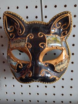 Venetian Music Cat mask-paper maiche