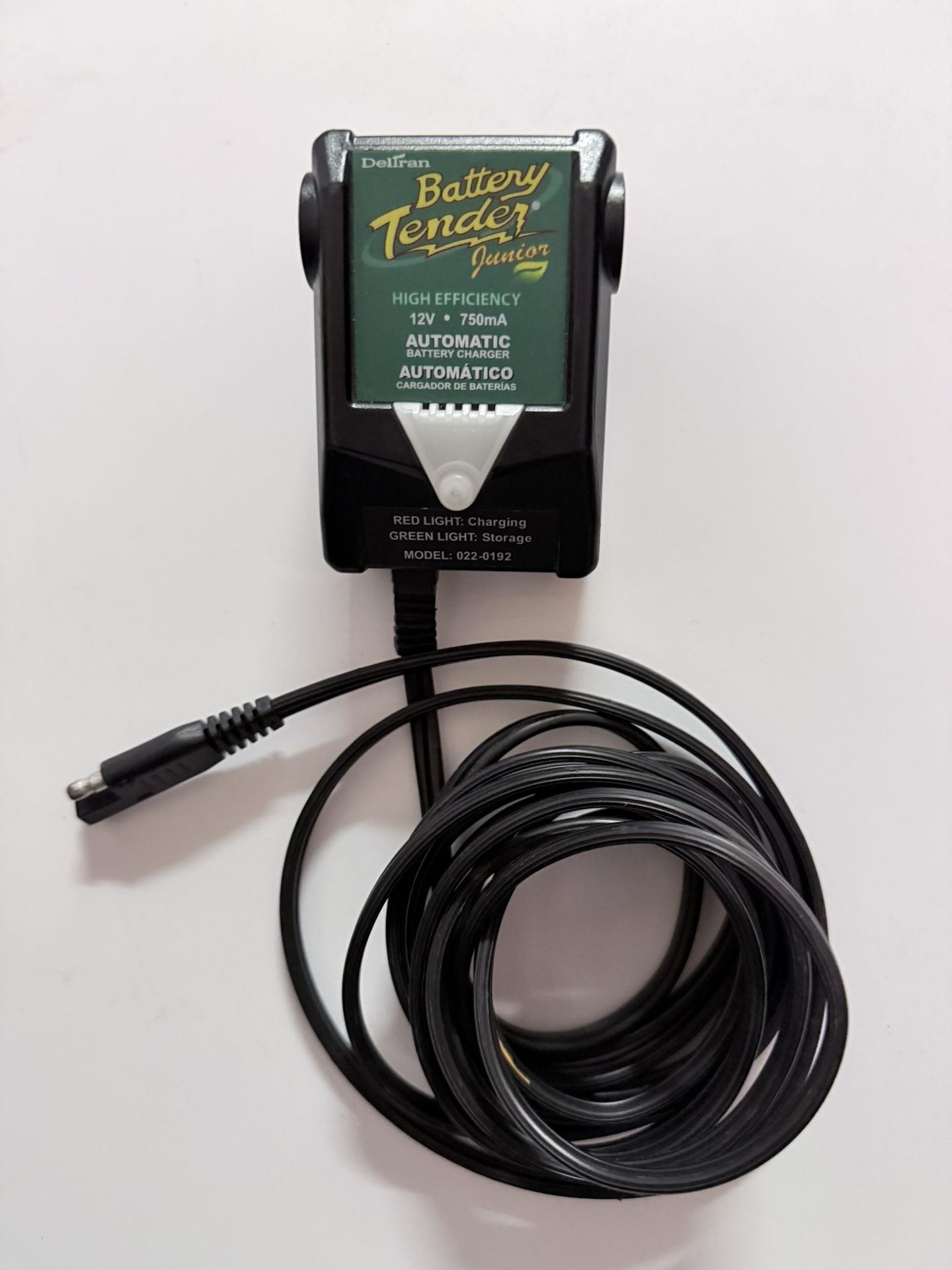 Delfran 🔋 Battery Tender Jr • HIGH EFFICIENCY 12V • 750mA • AUTOMATIC BATTERY CHARGER • AUTOMÁTICO CARGADOR DE BATERÍA •• Keeps Motorcycle battery ch