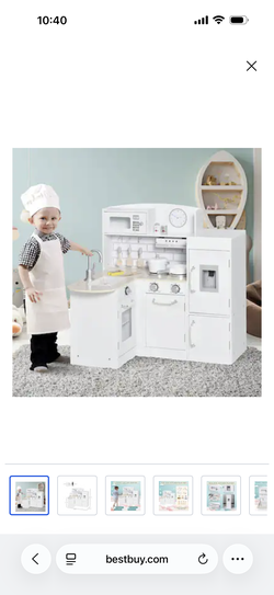 Kids wooden kitchen set