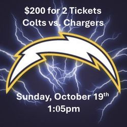 2 Tickets - Colts vs Chargers at SoFi Stadium