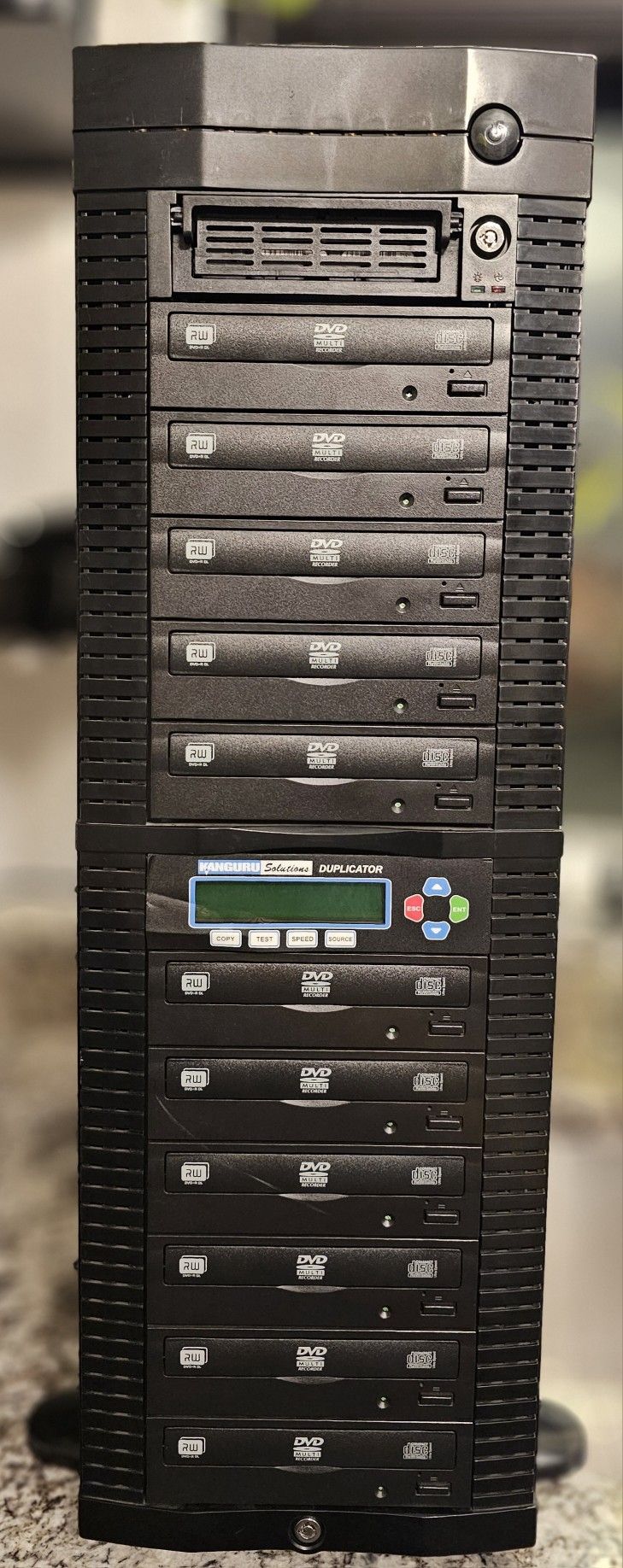 Kanguru Duplicator 11 TARGET 24x DVDDUPE-SHD11 Burner CD DVD R DL $800 Msrp