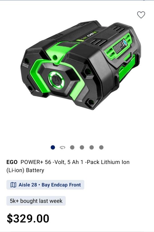 EGO POWER 56v 5ah Battery & 320watts CCharger