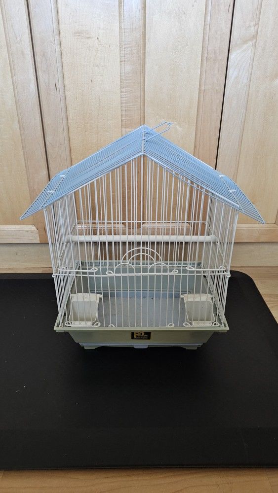 Small Bird Cage w/Feeder & Perch