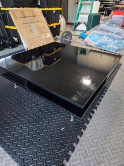 IKEA Black Coffee Table with 2 Storage Drawers