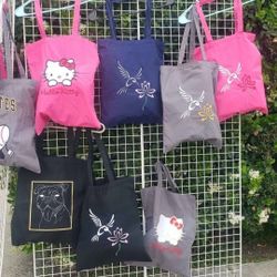 New Cotton Tote Bag / Book Bag Perfect Halloween Bag