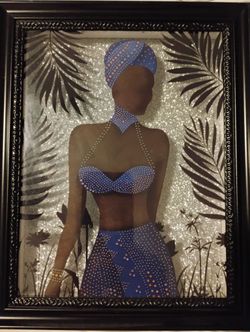 Two Caribbean Women on Glass 