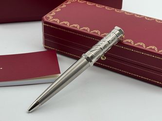 CARTIER SPECIAL EDITION SANTOS DUMONT SKELETON BALLPOINT PEN NEW 100% GENUINE