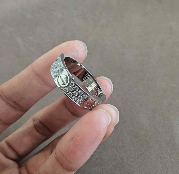 Love Ring Zirconia Stone Unisex Ring 