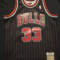 Scottie Pippen #33 Chicago Bulls Mitchell & Ness Hwc Swimgman Jersey Size Large /L
