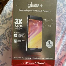 ZAGG Invisible SHIELD Glass protector 3X Shatter protection fitsIPhone 8/7/6s/6