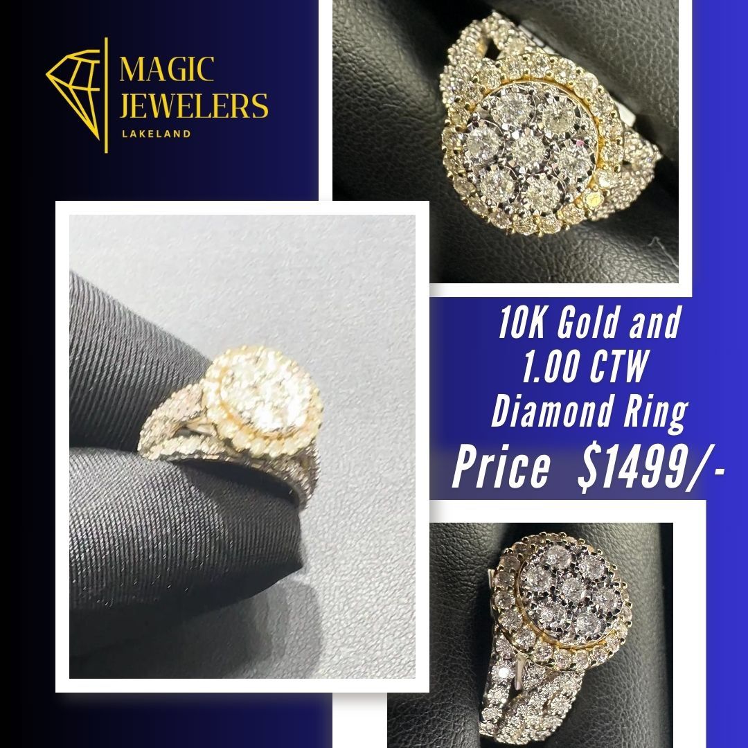 10K Gold Natural Diamond Ring – 1.00 CTW