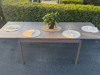 Gray Extendable Dining Table indoor/outdoor