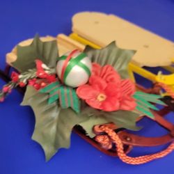 2 Sled Ornaments 