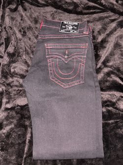 32/34 true religion jeans Black and red