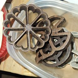 Awesome early 1900s Waffle Baxk German Cookie Do Cutters. Plus 60 70s Through 90s