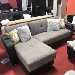New L Shape Sofa Sectional With Storage And Bed System Now For 849$