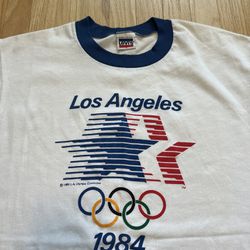Vintage 1984 Levi's Los Angeles Olympics Shirt Size Large Single Stitch