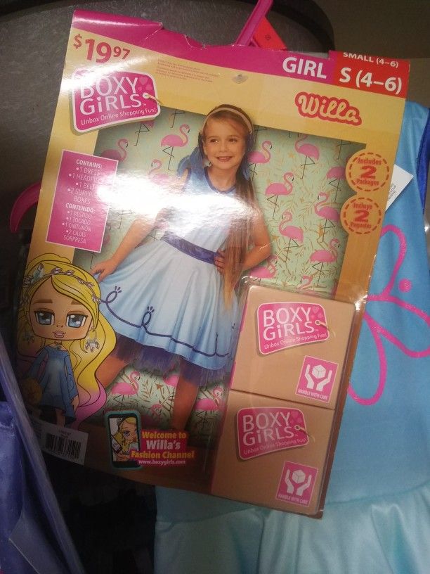 🎃 ALL NEW W TAGS GIRLS BOXY GIRL HALLOWEEN COSTUME 🎃