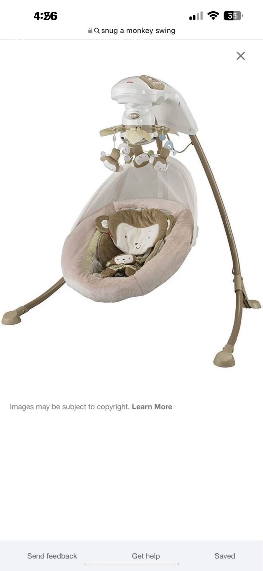 Fisher-Price My Little SnugaMonkey Special Edition Cradle