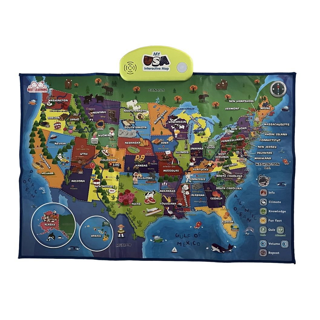 Best Learning My USA Interactive Map i-Poster Geography Educational Learning Toy