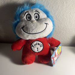 Dr. Seuss Thing 1 And Thing 2 Double Plushie 8”