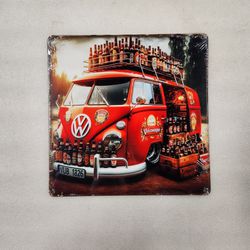 Parts Vw  Bus Van Beer Hauler Steel Metal Sign 