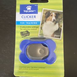 New Top Paw Clicker For Dog Training - 4 Adjustable Settings