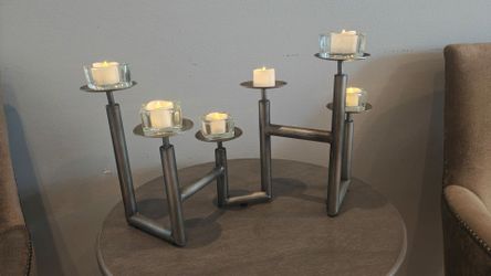 Multi-Arm Metal Candelabra