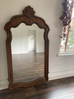 Stand Alone Wooden Mirror