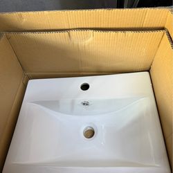 Ceramic bathroom vanity sink 20”x15”  $30