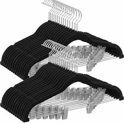 47-Pack Pants Hangers with Adjustable Clips