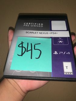 Rare Blue PlayStation 4 and 5 Video Game Scarlet Nexus PS4 PS5