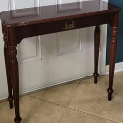 1995 Bombay Furniture Mahogany Wood Console Entry Hall Table Vtg Solid Wood