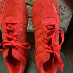 Red Adidas Men Shoes Size 10