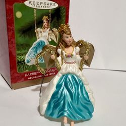 Barbie Hallmark Angel of Joy Christmas Ornament Vintage 90"s 1999 NOS