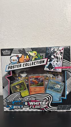 Pokemon Scarlet & Violet Black & White Bolt Flare Poster Collection