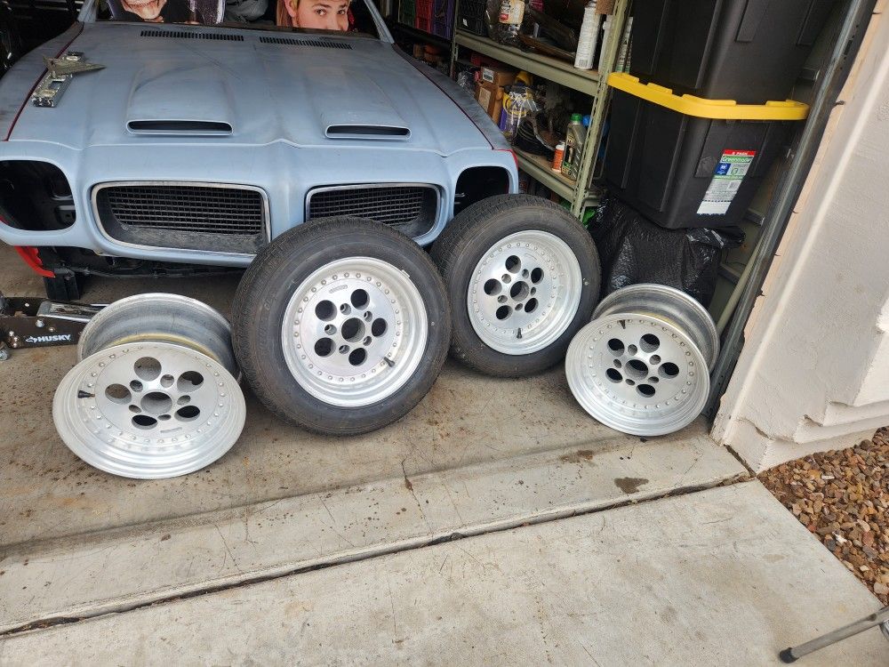 Centerline Wheels Vintage Champ 500 Four 15x8.5 And 15x9.5 Chevy Olds Buick