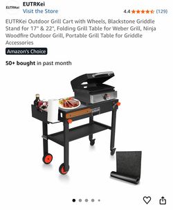 Outdoor Grill Cart with Wheels