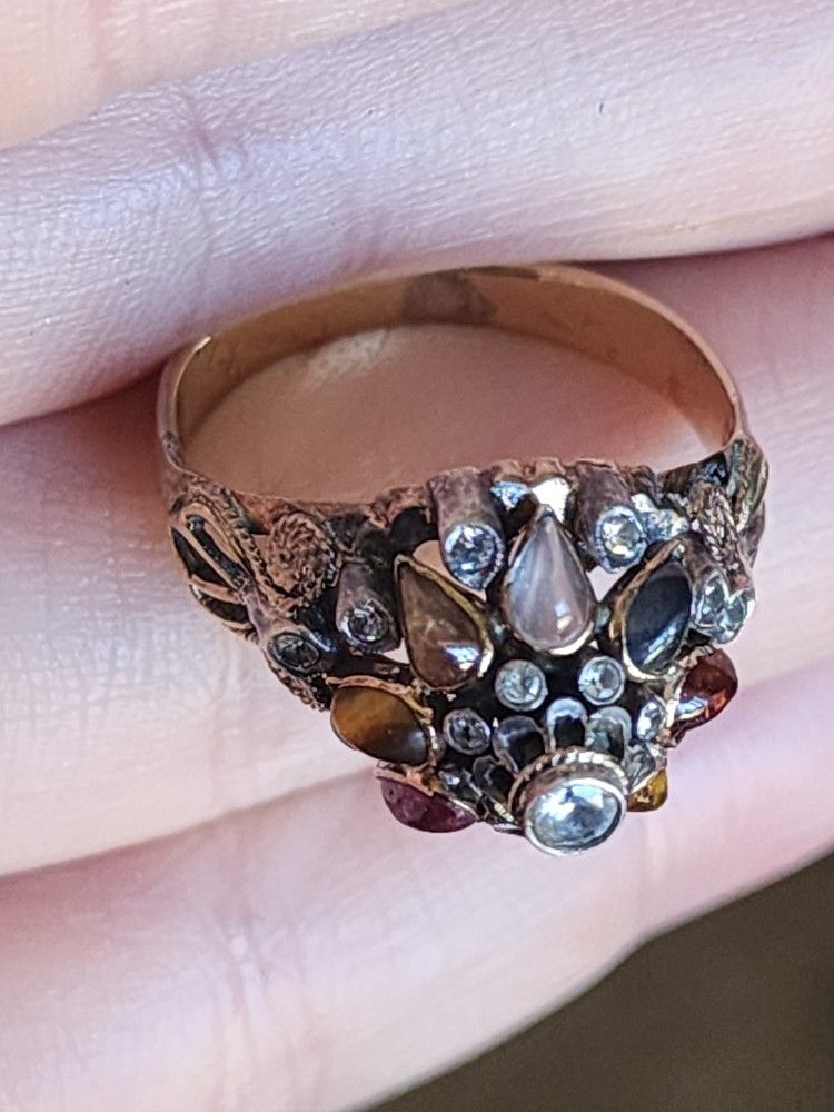 18k Gold Antique Gem Ring