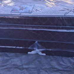 Brand New King Size Pillowtop Mattress And Box Spring Free Delivery Depends On Location