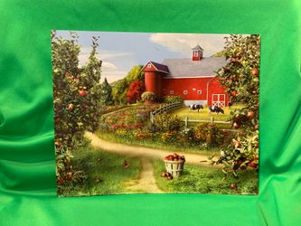 Apples + Red Barn or Covered Bridge wall art Print 8x10 (Heavyweight Paper)