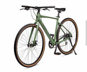 Ozark Trail 700C G.1 Explorer Flat Bar Gravel Bike, Small Frame, Fits Riders 5 ft 1 in - 5 ft 5 in, Green, Adult, Unisex