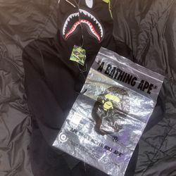 Black Bape Shark Hoodie