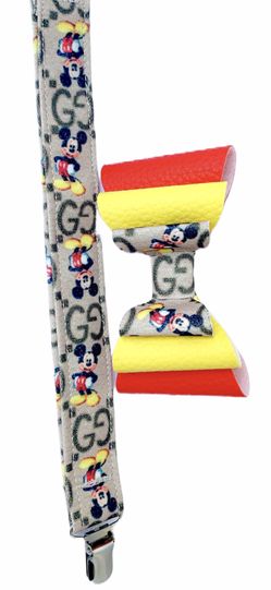 Pacifier clip and matching hair bow