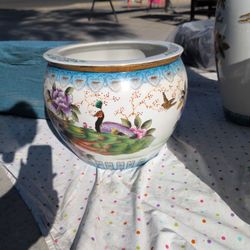 Large Ceramic Peacock Fishbowl  $50 