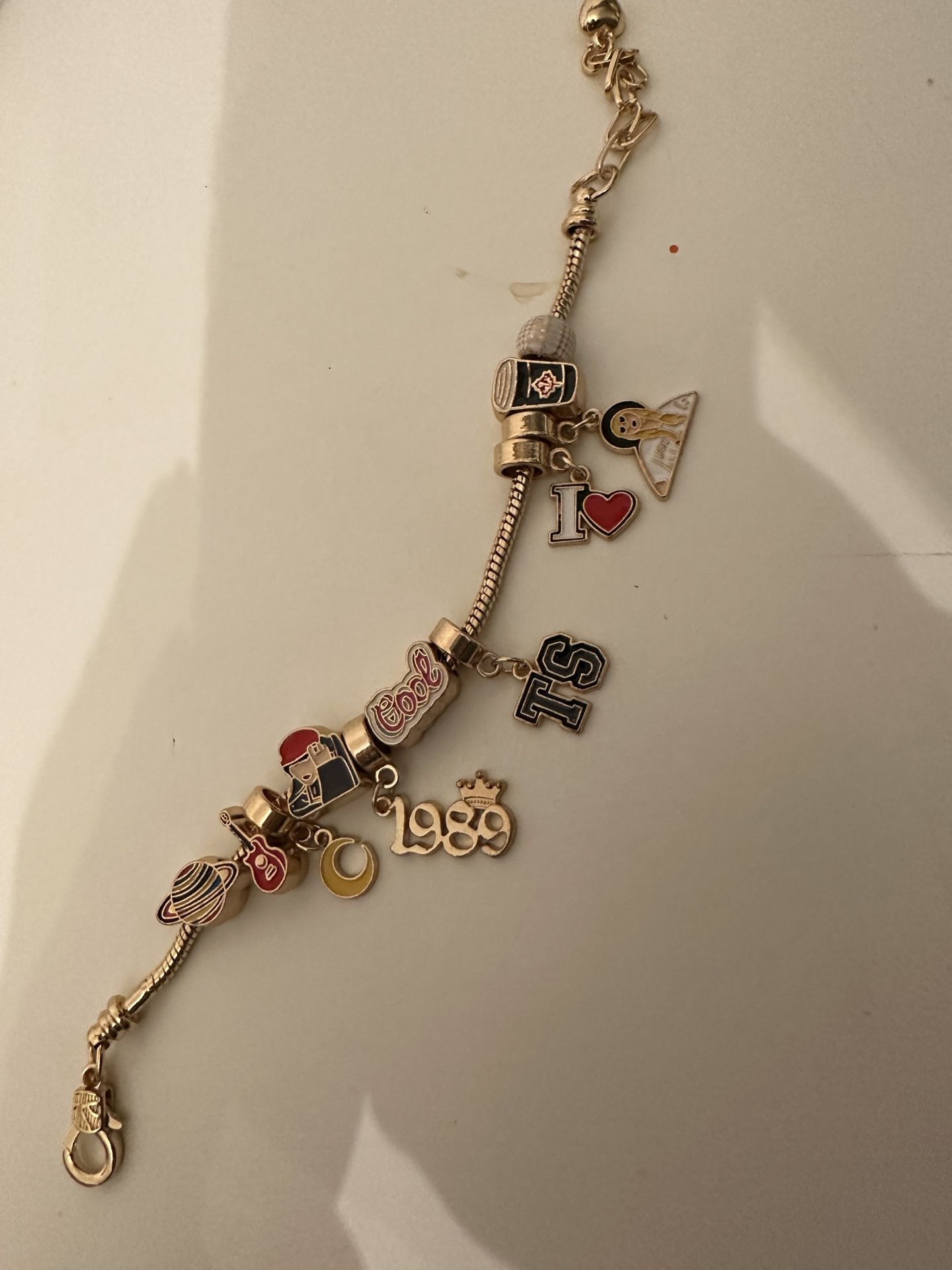 Taylor Swift Gold Charm Bracelet And 1989 Necklace